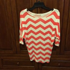 Small Chevron Coral Dolman.